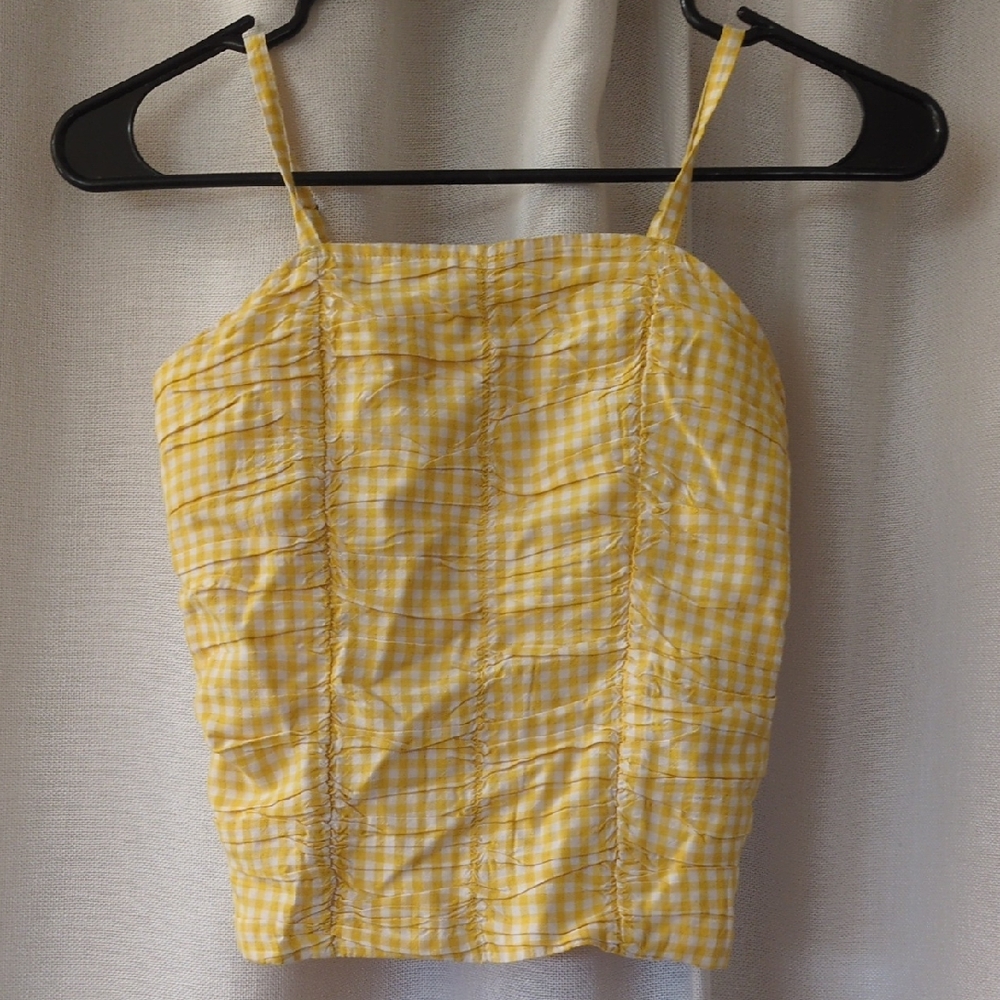 Abercrombie Kids Yellow Gingham Camisole